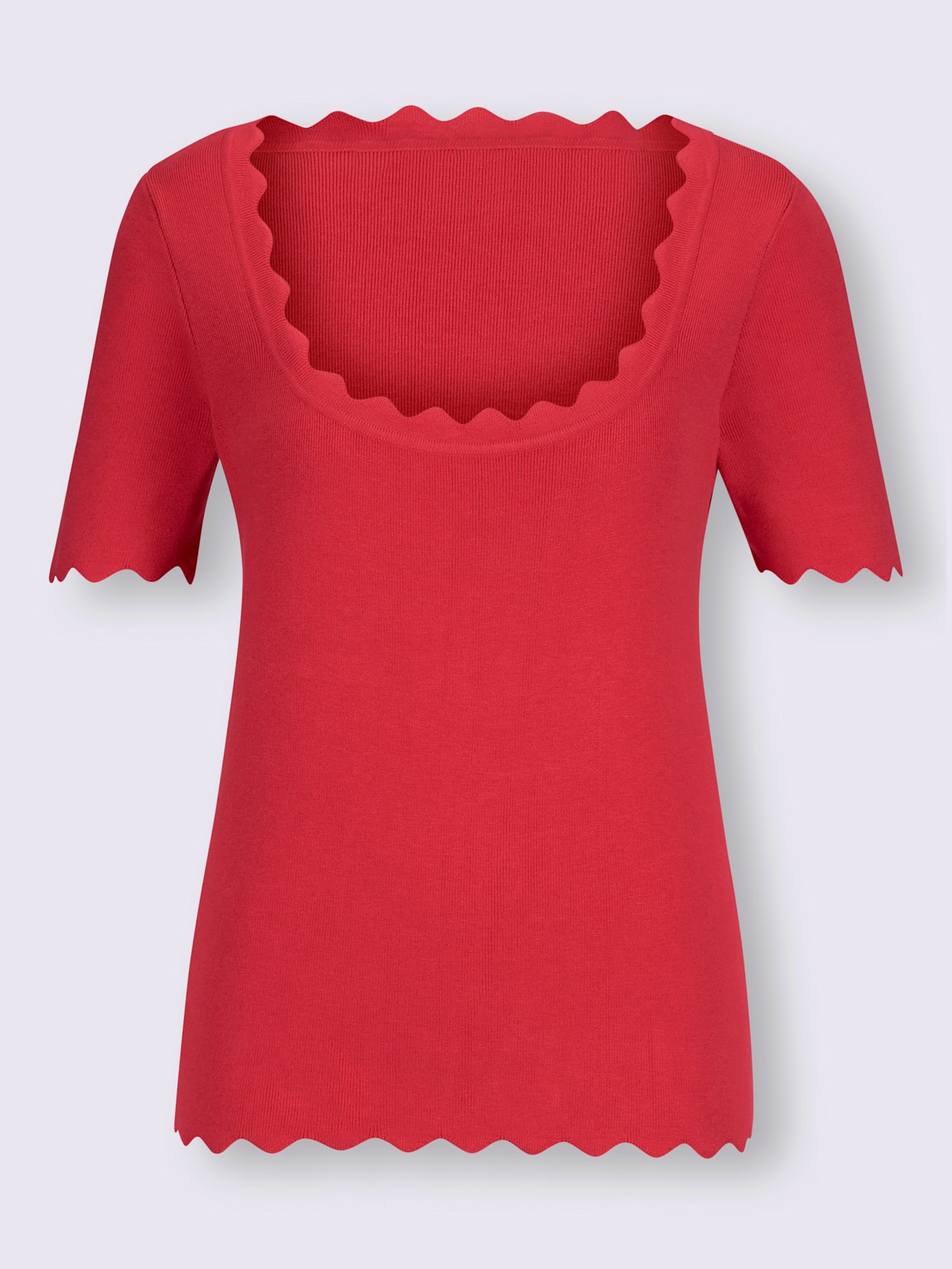 Pull joli ourlet ondulé