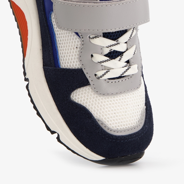 TwoDay leren jongens sneakers wit/blauw