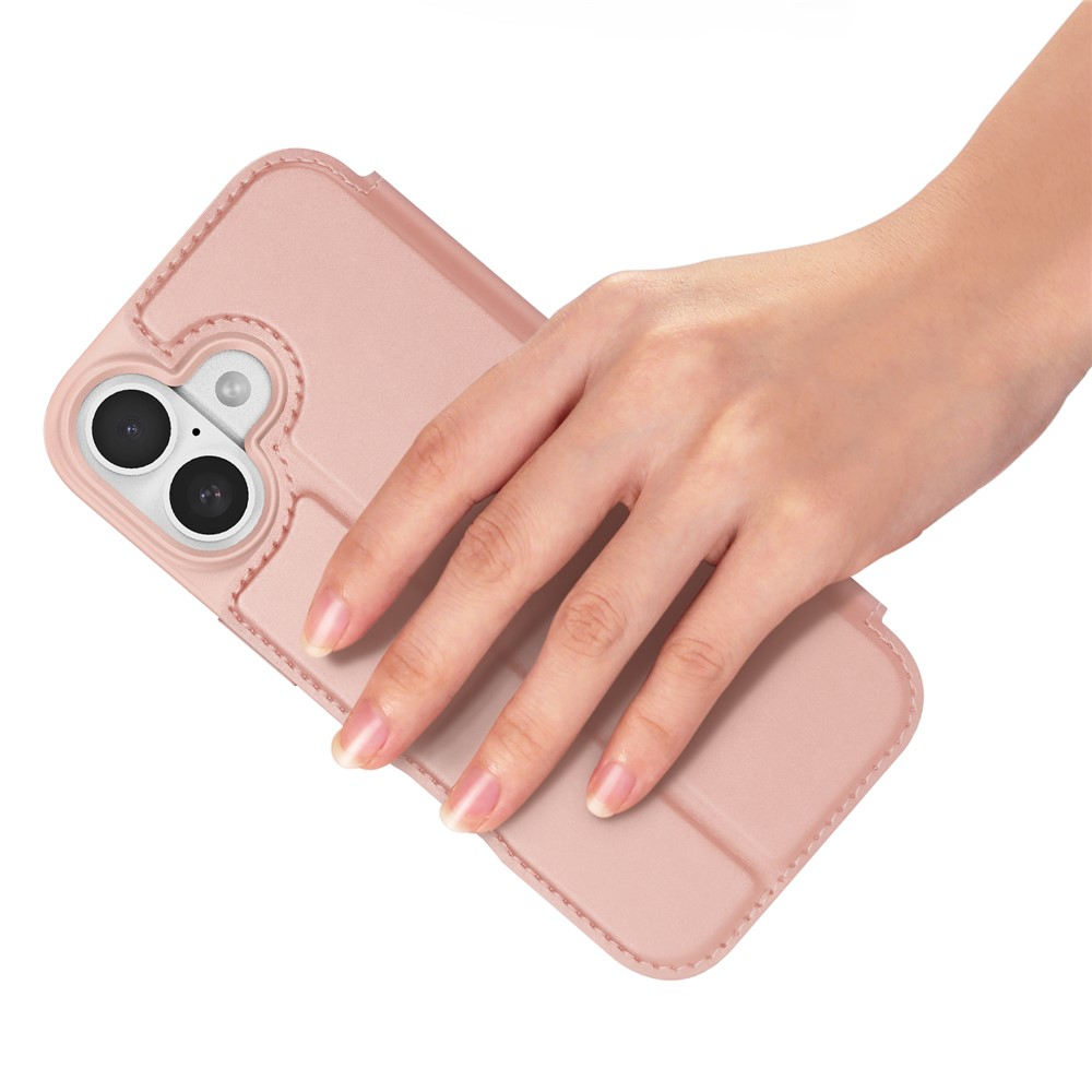iPhone 17 Flip Wallet Cover Leder Tasche - Rosa