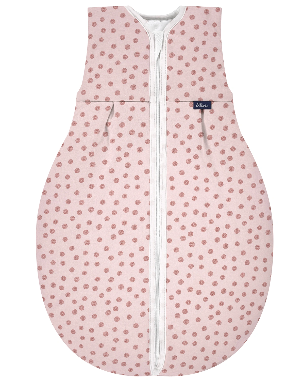 Kugelschlafsack THERMO – CURLY DOTS in rosa