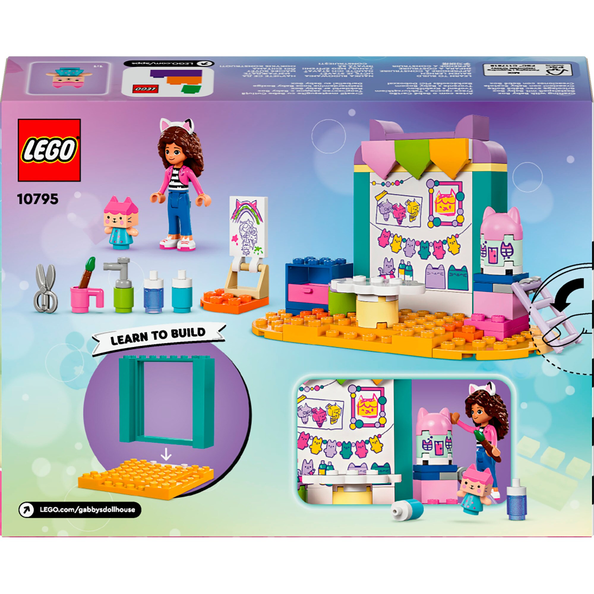 LEGO Konstruktionsspielzeug Gabby's Dollhouse Bastelspaß mit Baby Box