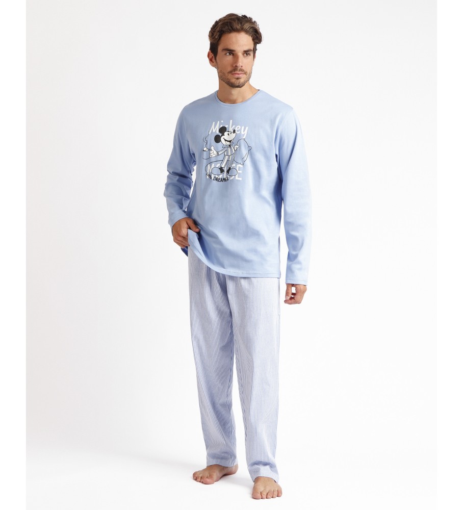 Pijama de manga comprida azul do Mickey Pequeno Sonhador da Disney