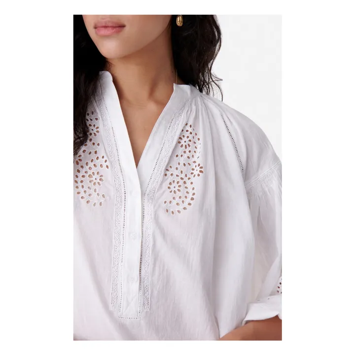 Vanessa Bruno Blouse Nipoa Brodée | Blanc