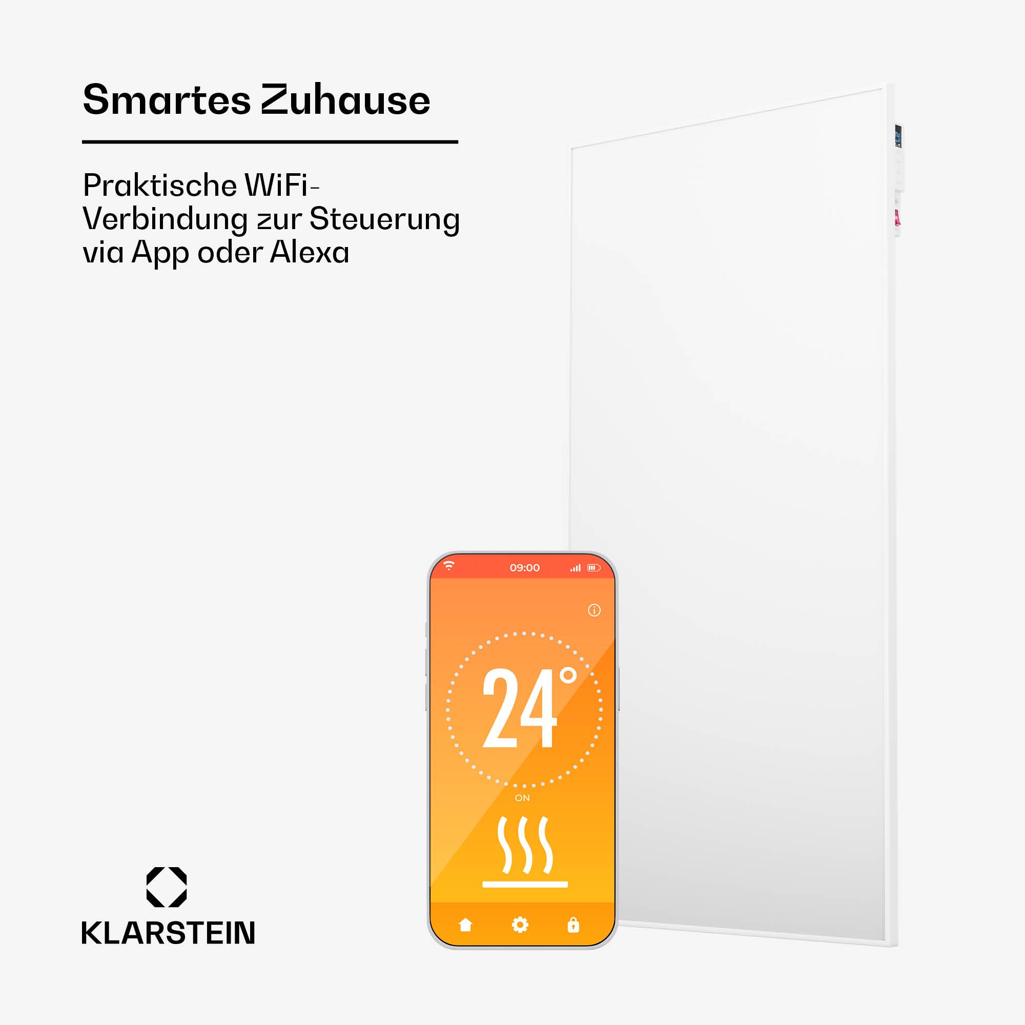 Wonderwall Air Smart 770 Infrarotheizung 60x120cm App 770W Weiß 770 Watt
