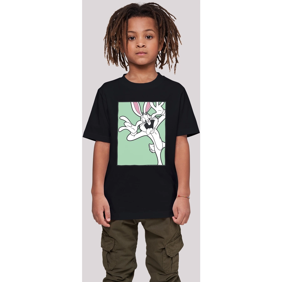 F4NT4STIC T-Shirt Looney Tunes Bugs Bunny Funny Face schwarz