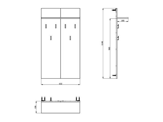 Home affaire Garderobenpaneel »Arran, Wandregal Wandpaneel, Wandgarderobe praktisch & stillvoll« mit 6 Kleiderhaken und Ablage für Accessoires, Breite 63 cm