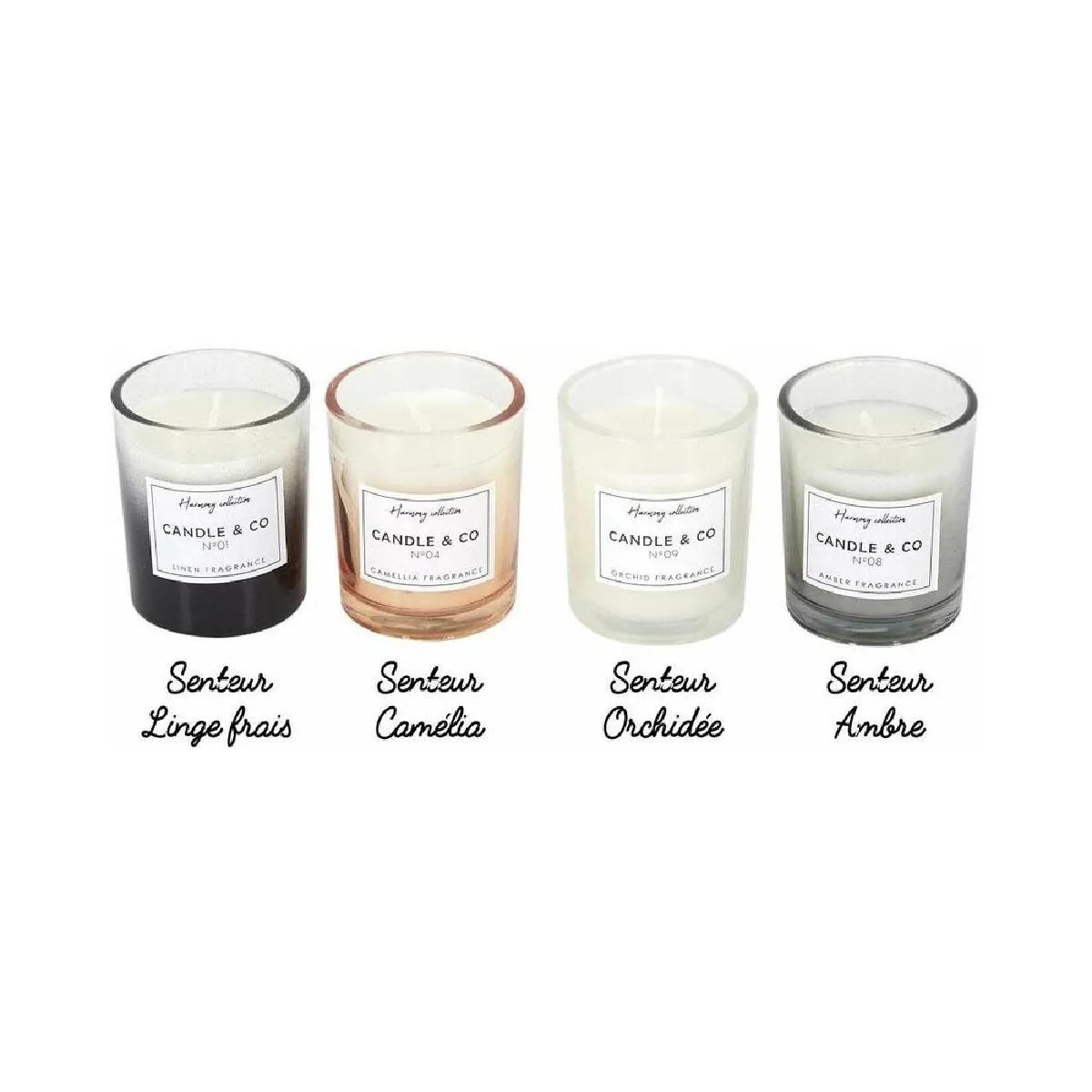 The Home Deco Factory Coffret 4 Bougies Harmony