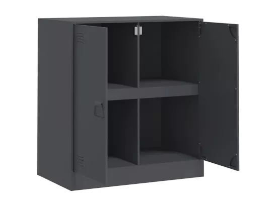 Buffet anthracite 67x39x73 cm acier
