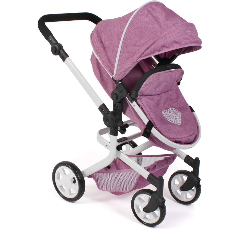 BAYER CHIC 2000 Kombi-Puppenwagen MIKA Jeans pink