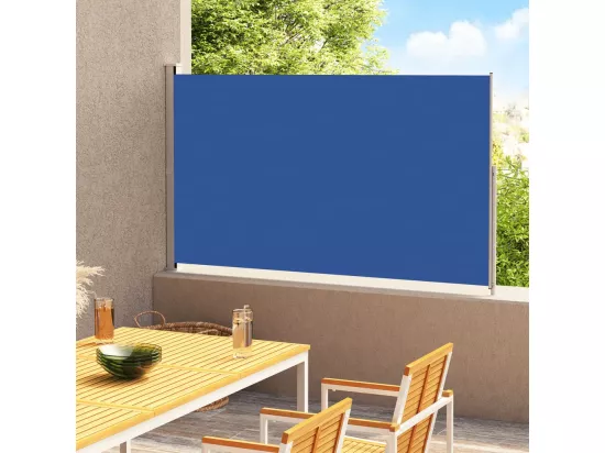 Auvent latéral rétractable de patio 180x300 cm Bleu