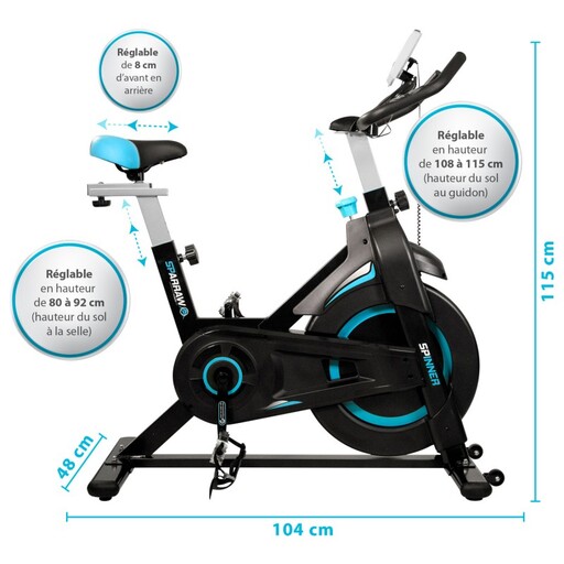 Bicicleta ergométrica Sparraw Fitness com volante de 6 kg