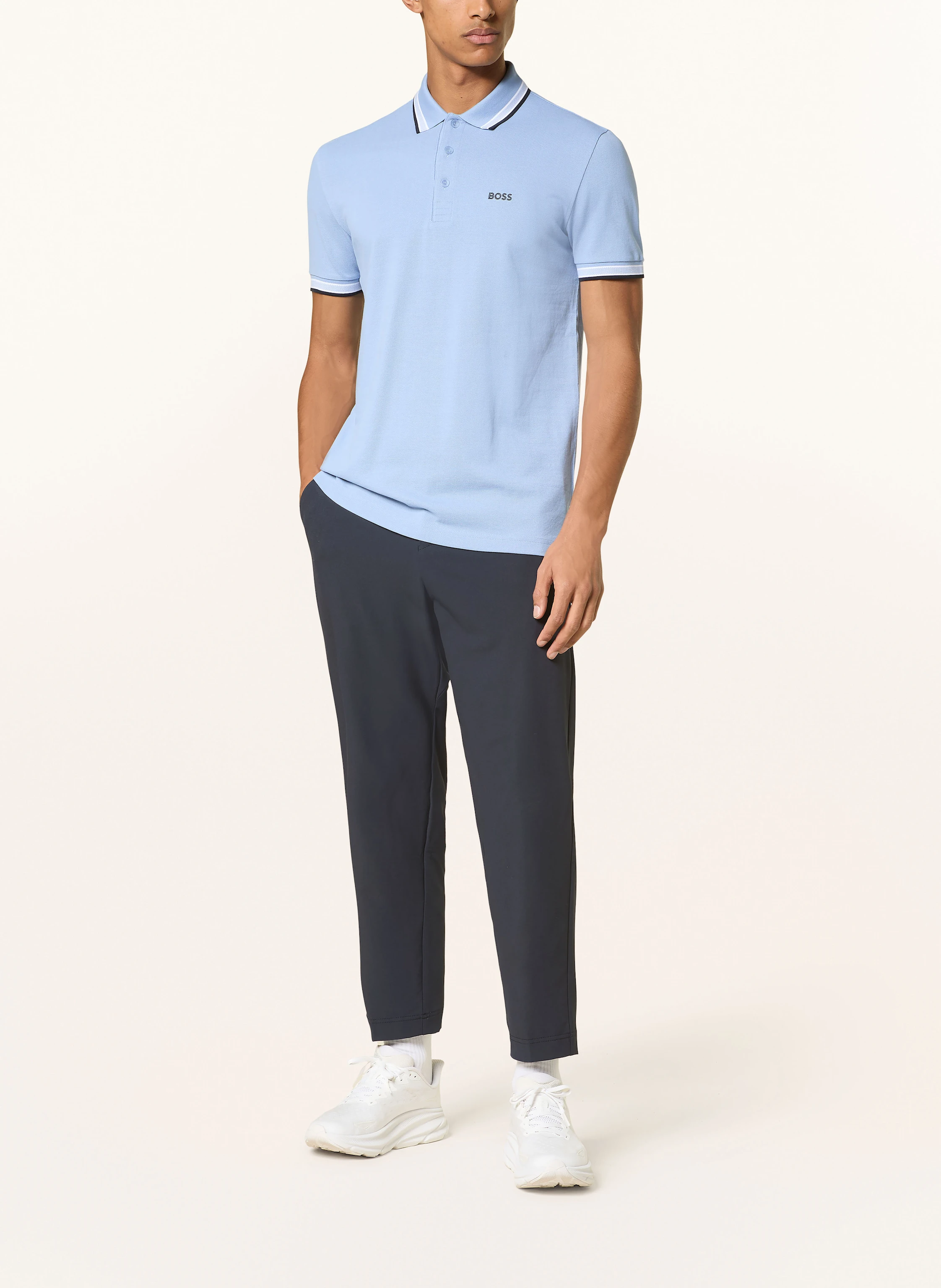 BOSS Piqué-Poloshirt PADDY CURVED Regular Fit