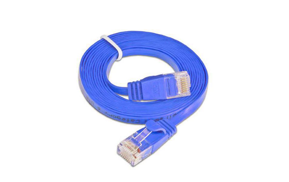 Slimpatchkabel RJ-45 - RJ-45, Cat 6, UTP, 1.5 m, BlauUnscreened/Unshielded Twisted-Pair-Kabel (UTP) mit Klinkenschutz