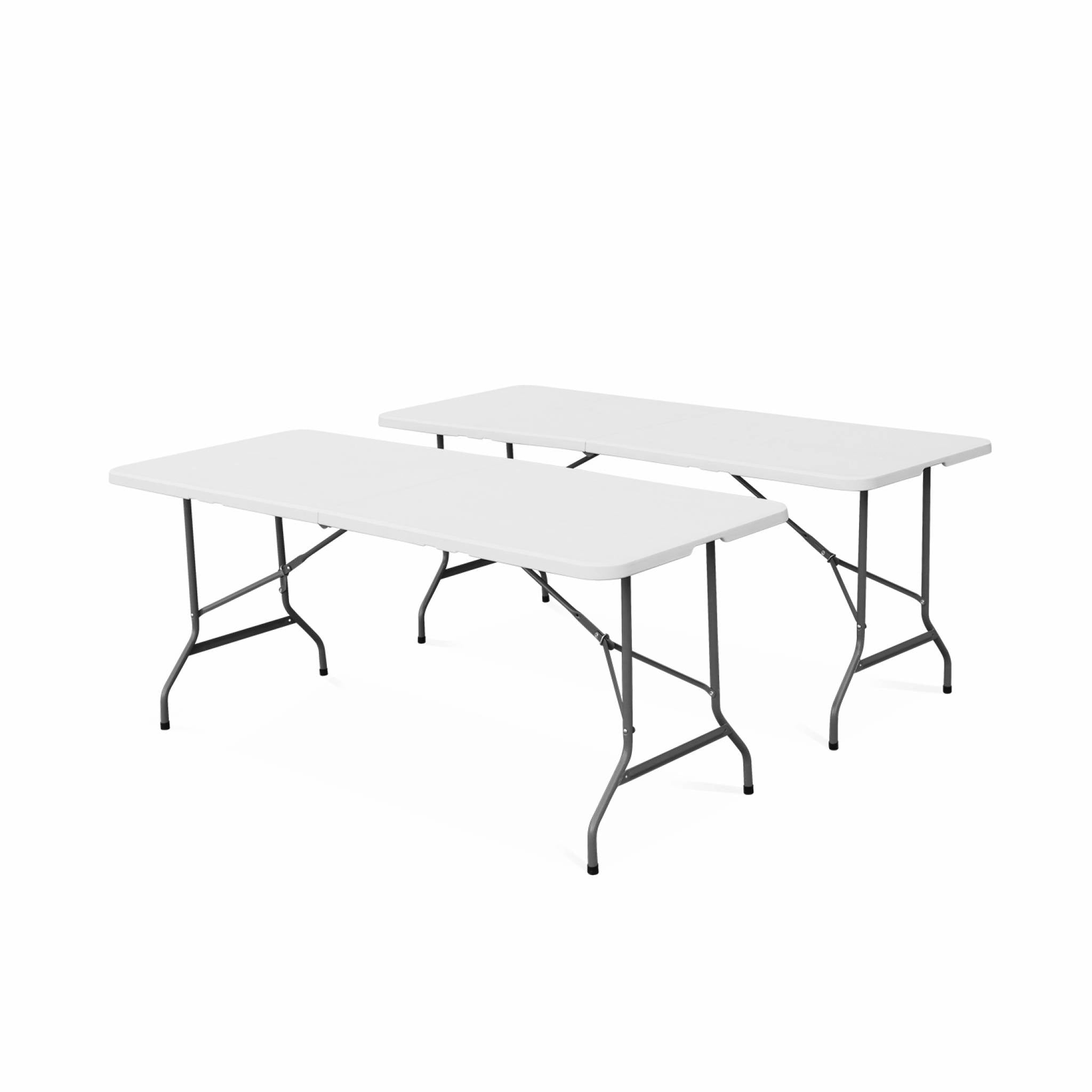 sweeek - Set van 2 inklapbare tafels 180cm