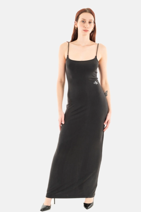 Robe calvin klein jeans long modal beh black