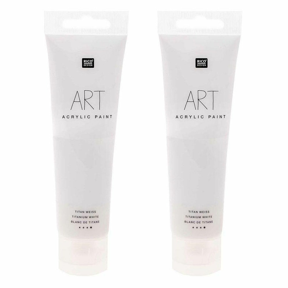 Peinture acrylique - blanc de titane - 200 ml