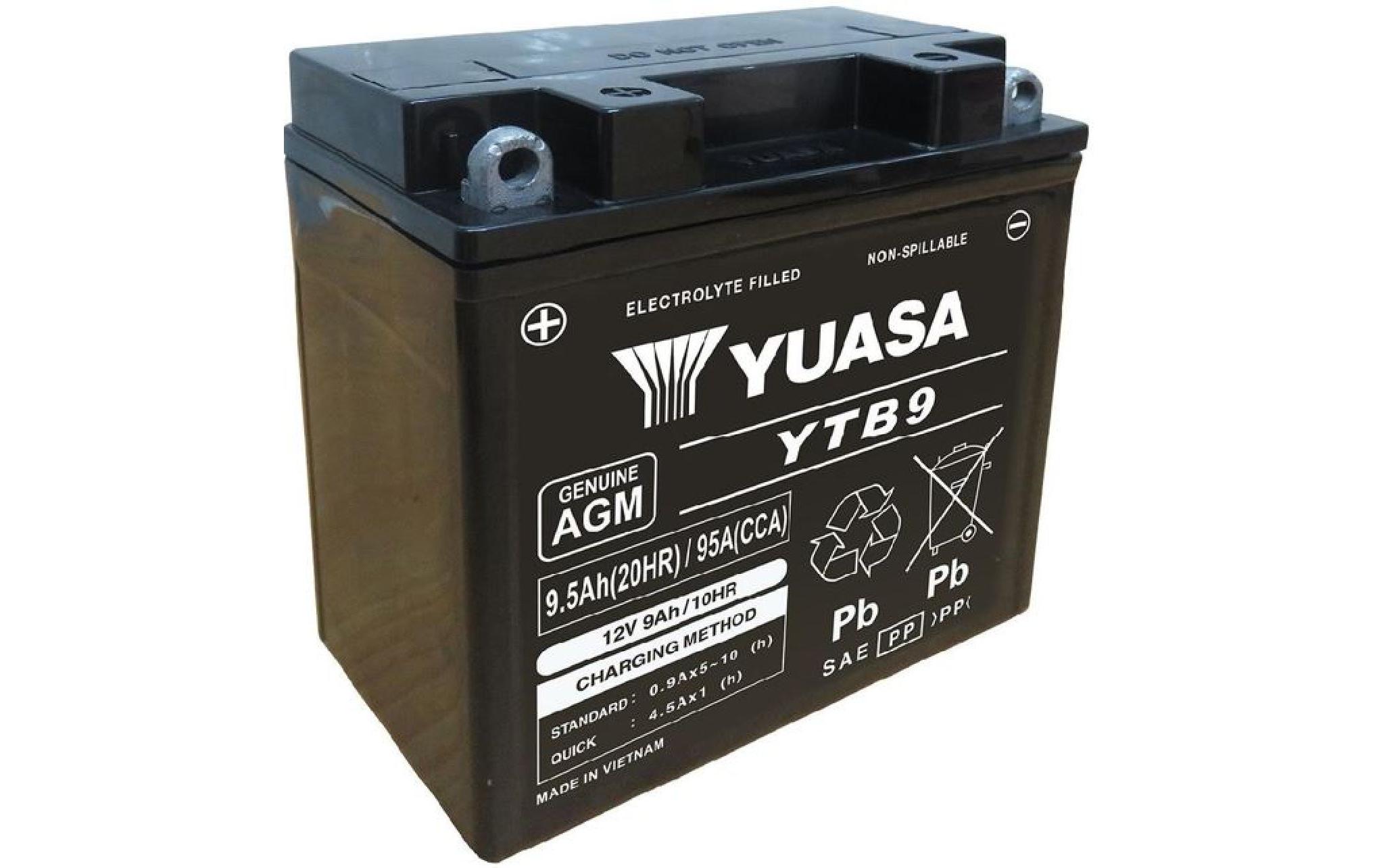 Motorradbatterie AGM 12V/9.5Ah/95AWartungsfreie Batterie