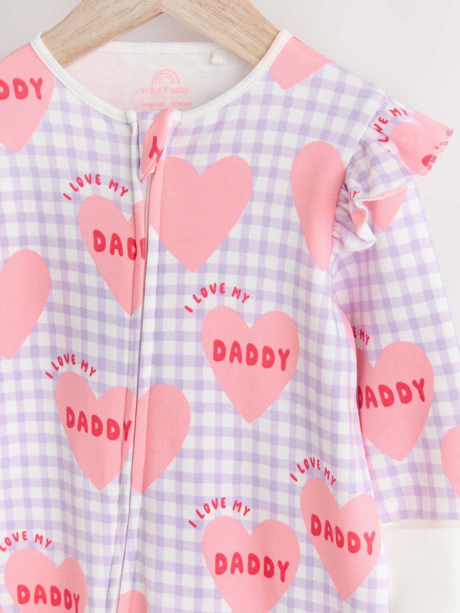 Lila Daddy - Familie babypyjama met tweewegrits (0mnd -2jr)