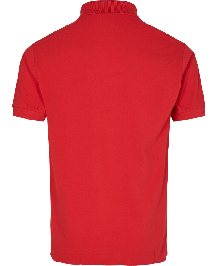 Lacoste SHORT SLEEVED RIBBED COLLAR SHIRT Rød