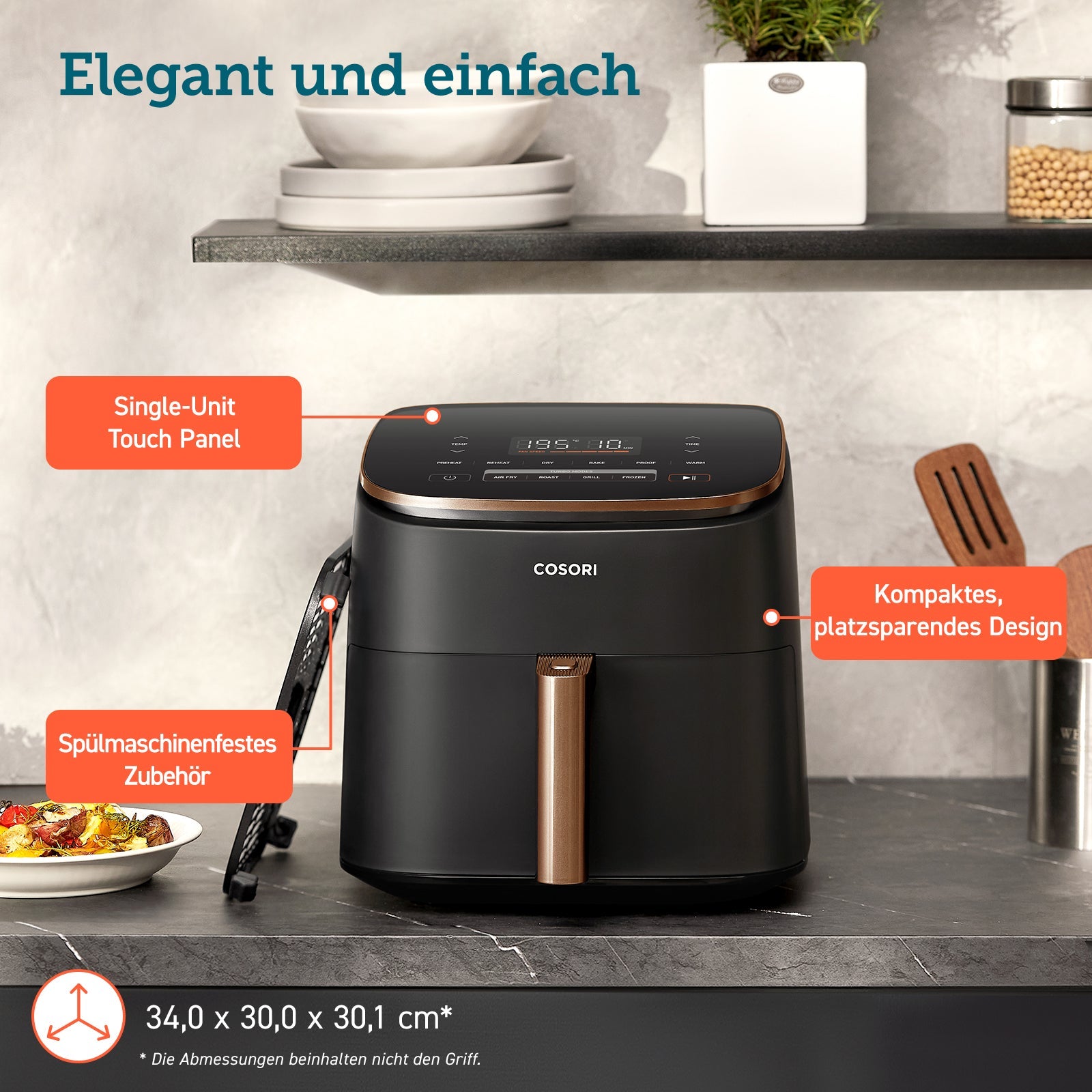 COSORI TurboBlaze™  6.0-Liter Heißluftfritteuse mit DC Motor, Retail Exclusive