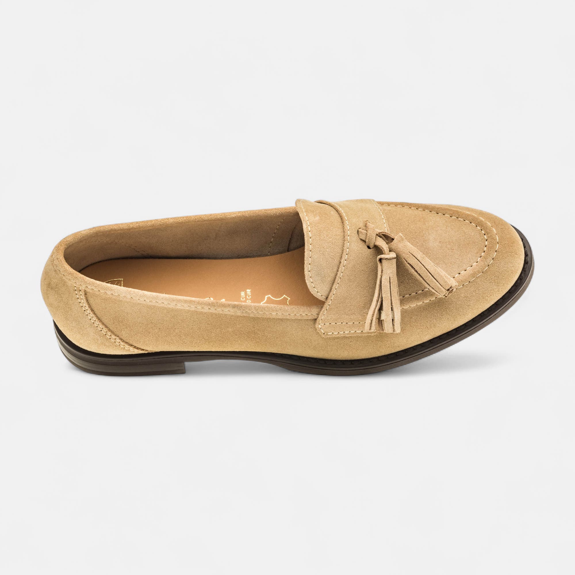 Mocassins Femme en cuir beige