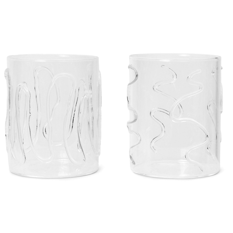 Ferm Living Doodle glas tall set van 2