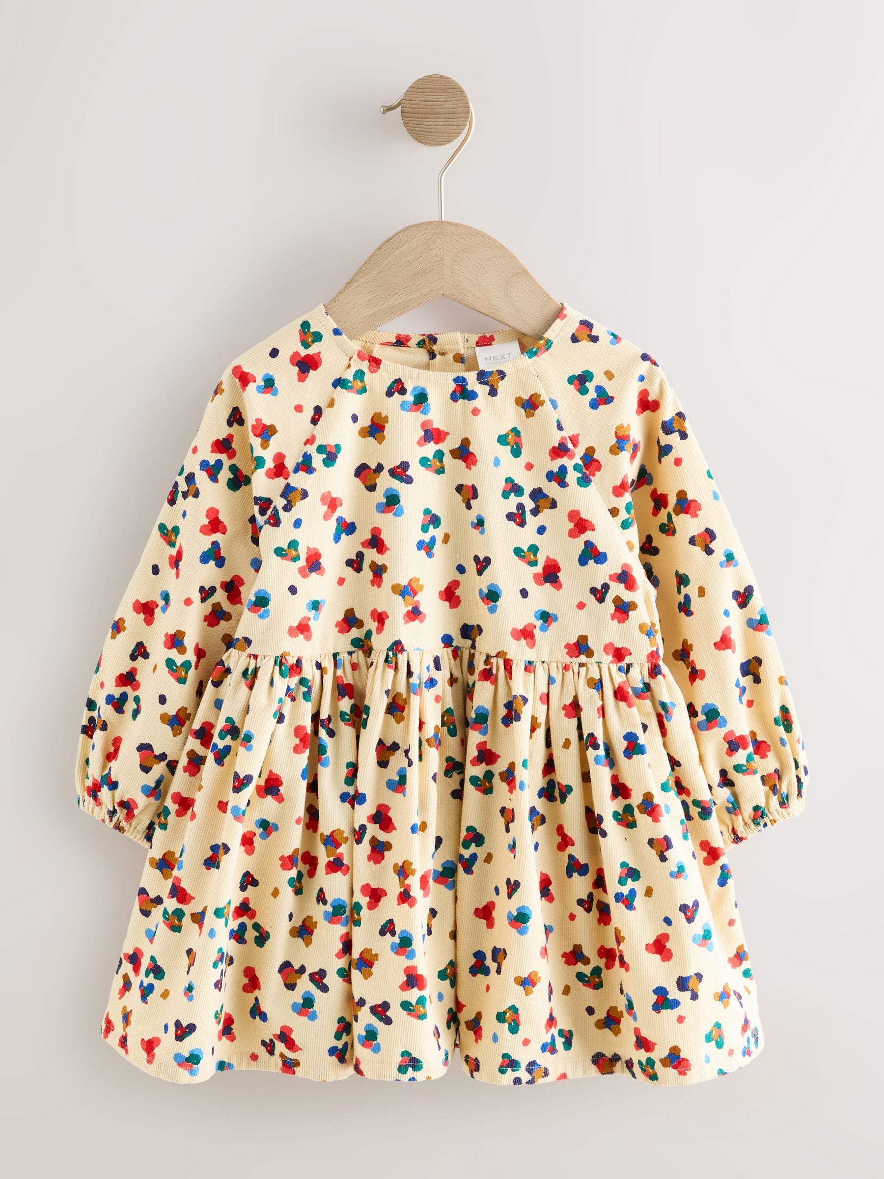 Meerkleurig met dieren - Corduroy jurk (3 mnd - 8 jr)