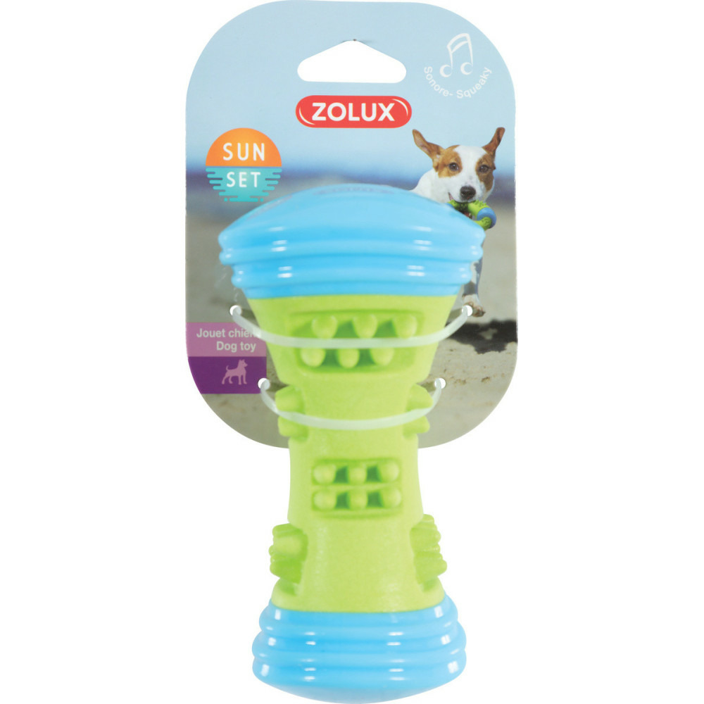 Jouet haltère sunset 15 cm vert pour chien