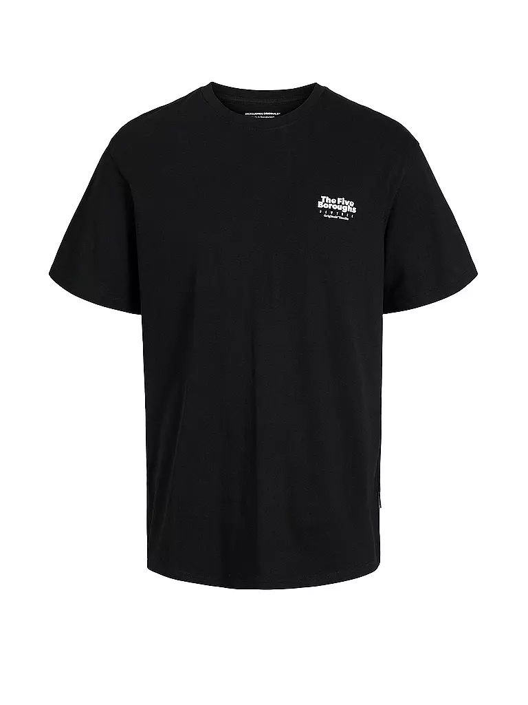 JACK & JONES T-Shirt JORBRONX SQUARE schwarz