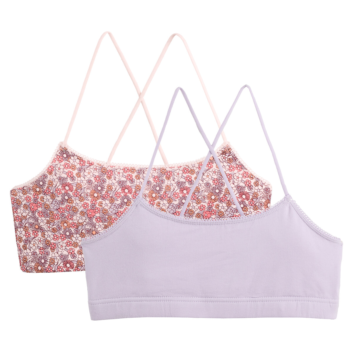COLEÇÃO LA REDOUTE<br>Conjunto de 2 bustiês com alças finas