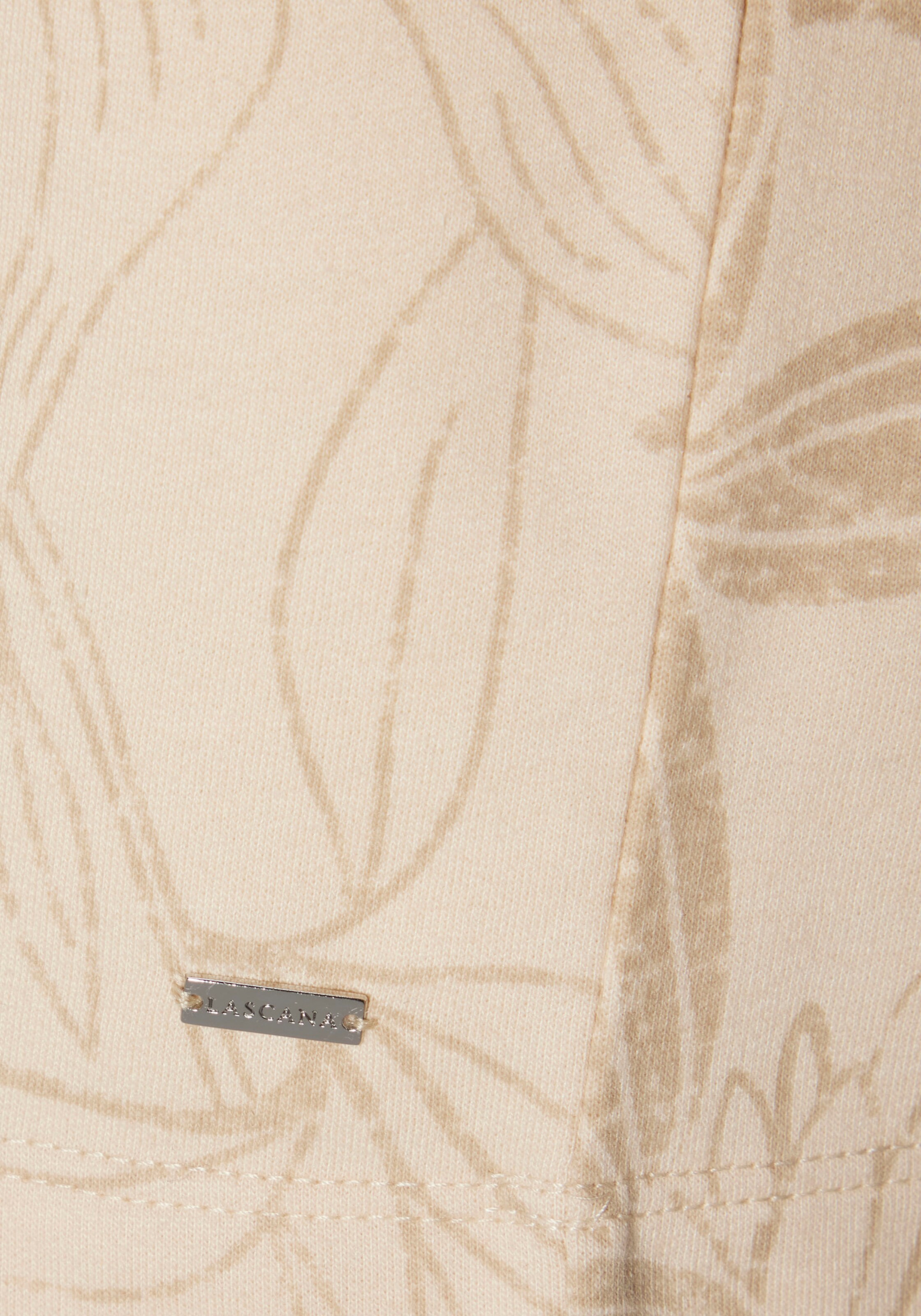 LASCANA Sweatshirt in beige-gemustert