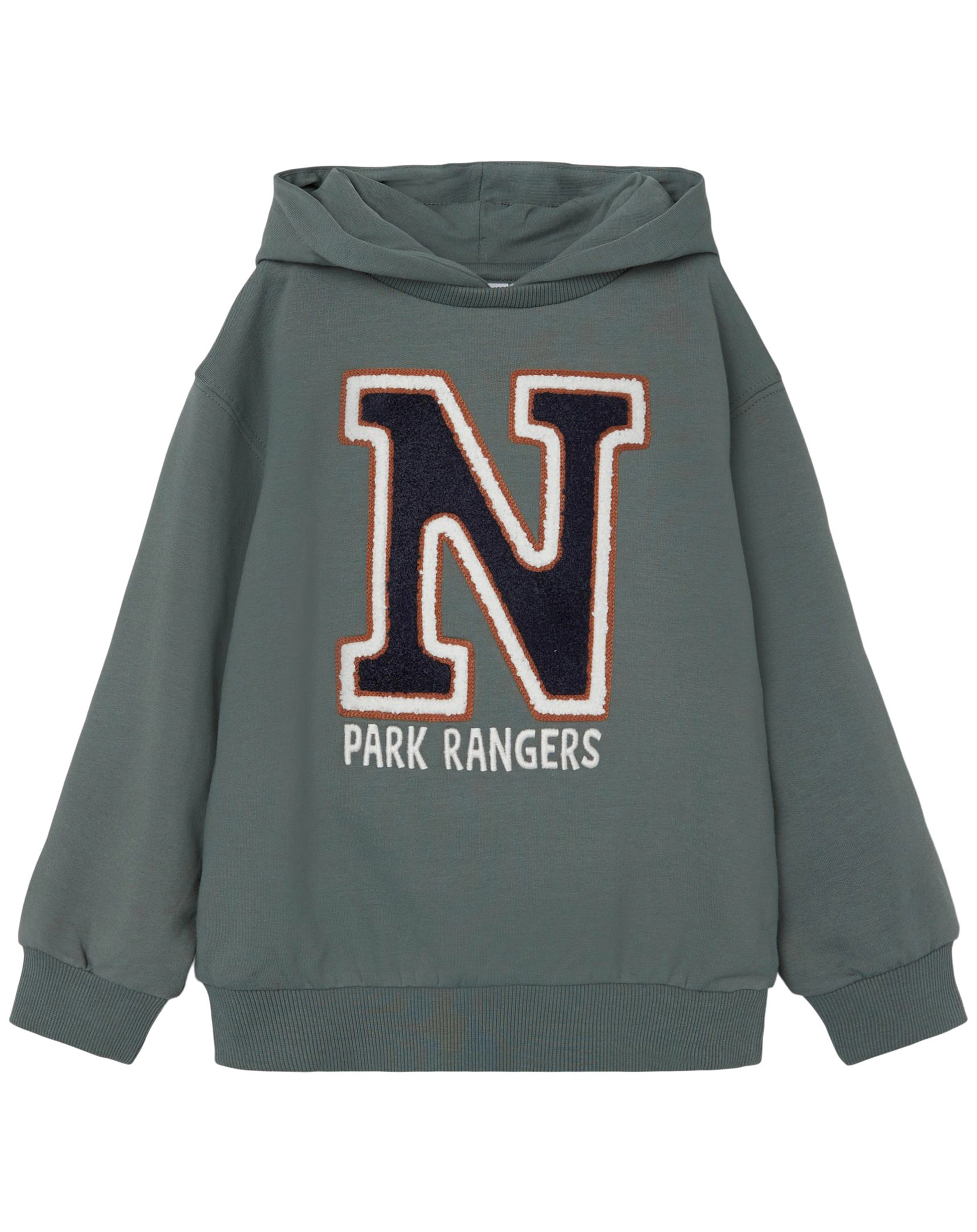 Kapuzen-Sweatshirt NMMOLAV in balsam green