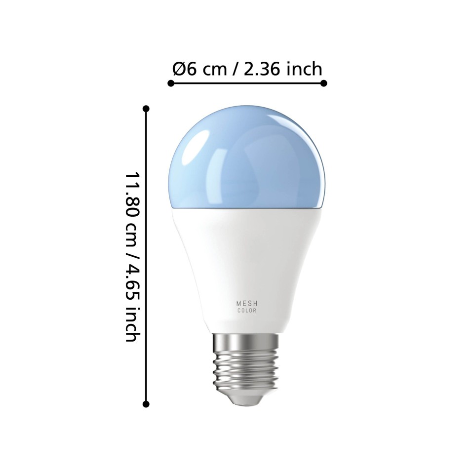 EGLO - Sæt 2x E27 A60, fjernbetjening - RGB + TW - Zigbee, Bluetooth