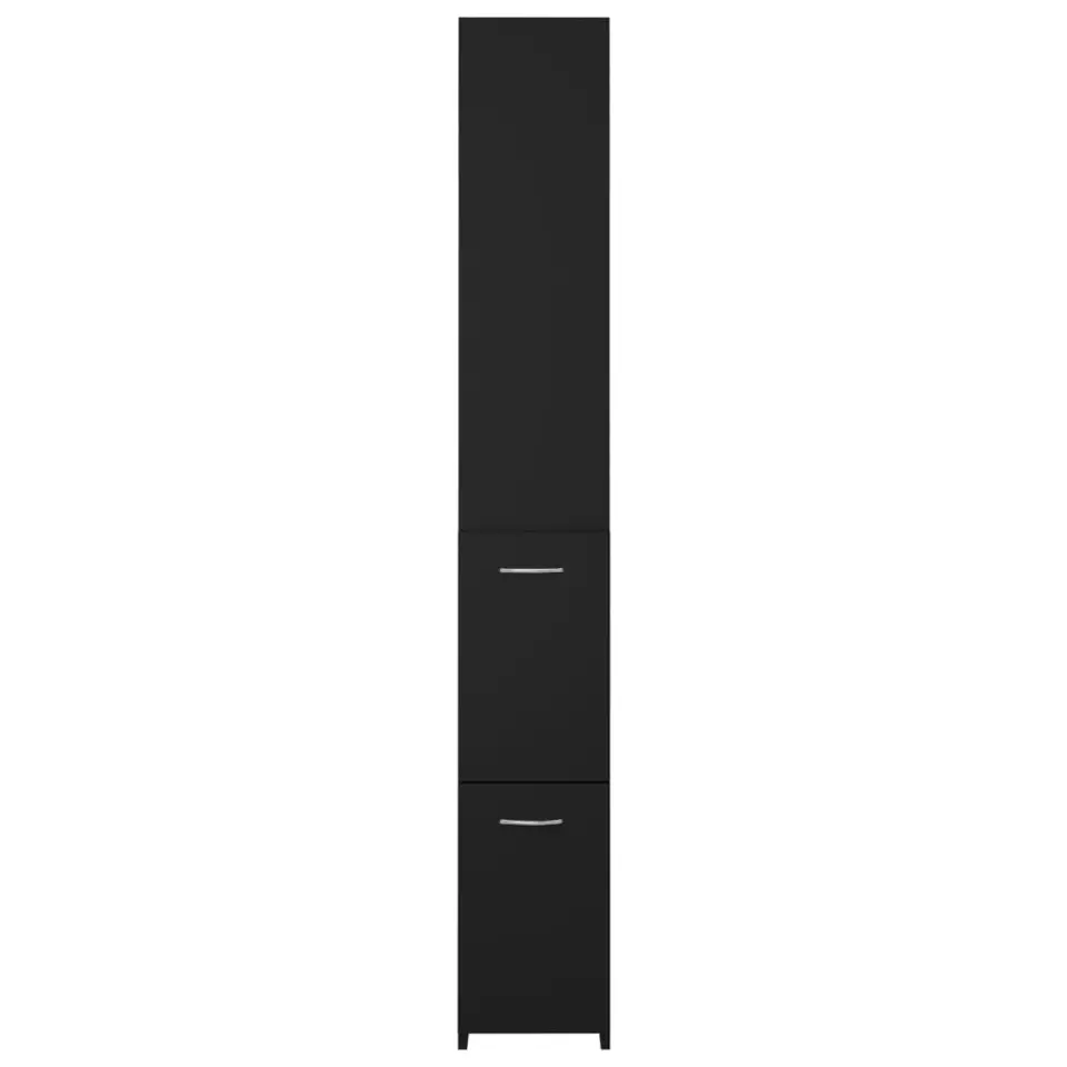 vidaXL - Badkamerkast - Zwart - Bewerkt hout