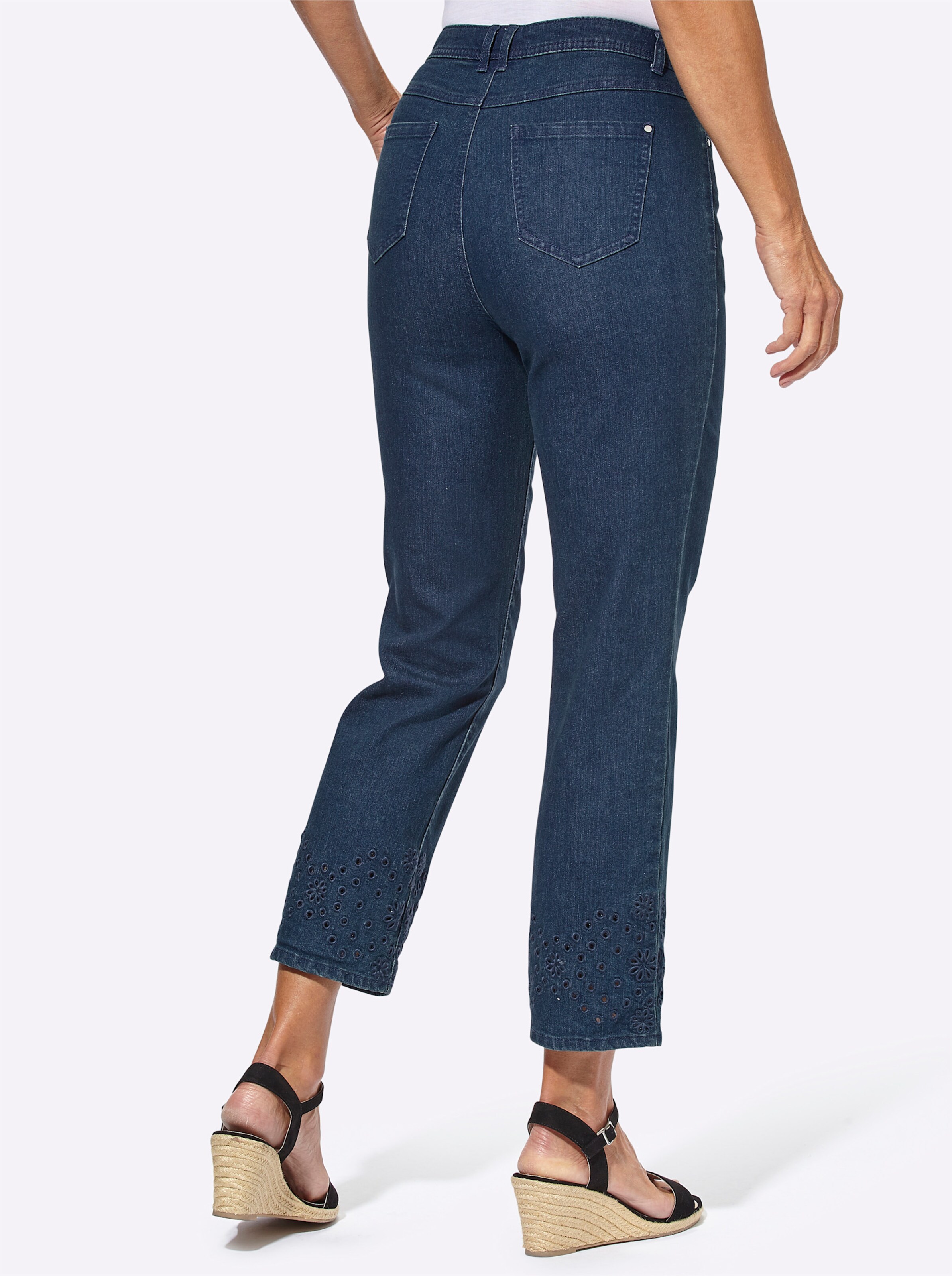 7/8-Jeans in blue stone