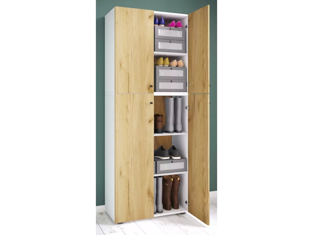 XL Bois Grande armoire à chaussures Lona 5