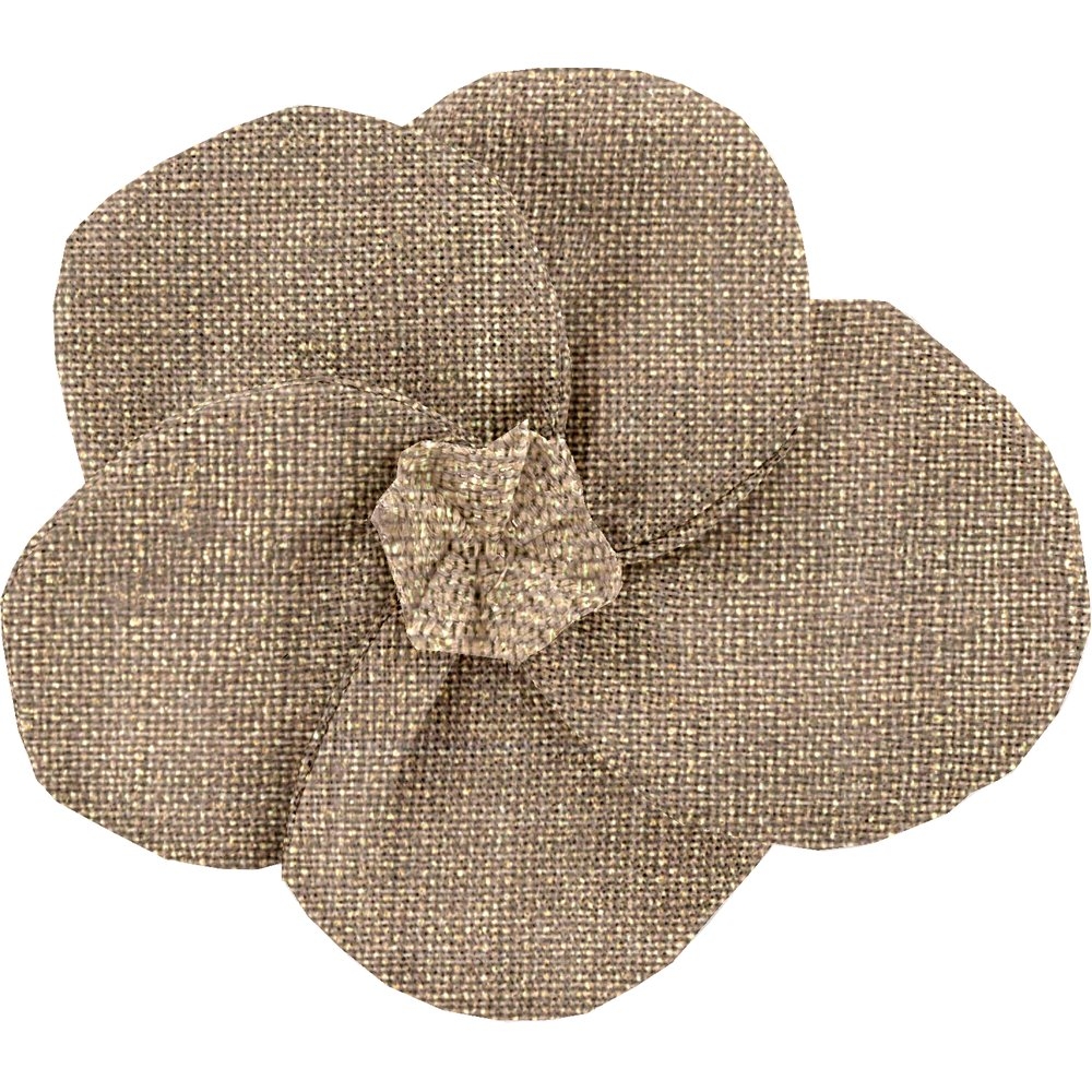 Petite Barrette Pétales De Fleur Lin Cuivré