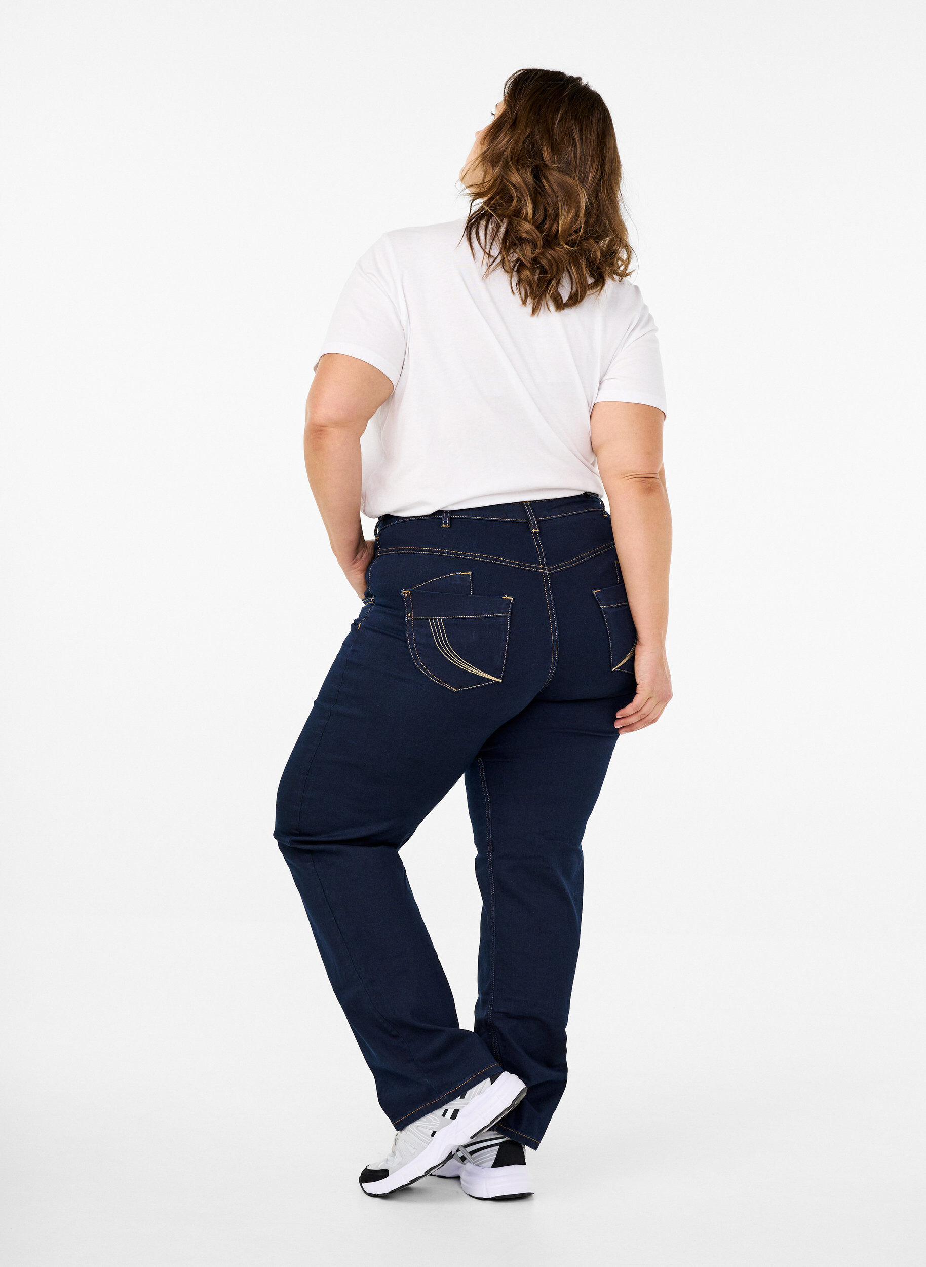 Regular fit Gemma jeans med høj talje