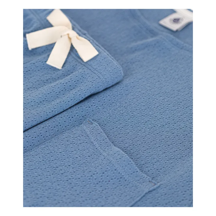 Petit Bateau Pyjama Short Madge Ajouré - Collection Femme | Bleu