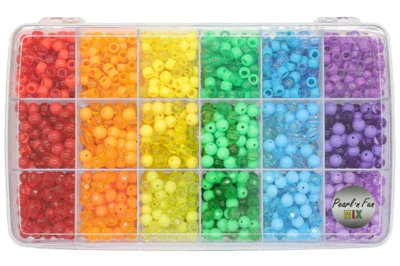 Pearl ´n Fun - Regnbuefarvet perlemix