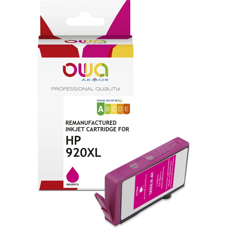 Cartouche d'encre remanufacturée OWA - haute capacité - Magenta - pour HP 920XL M
