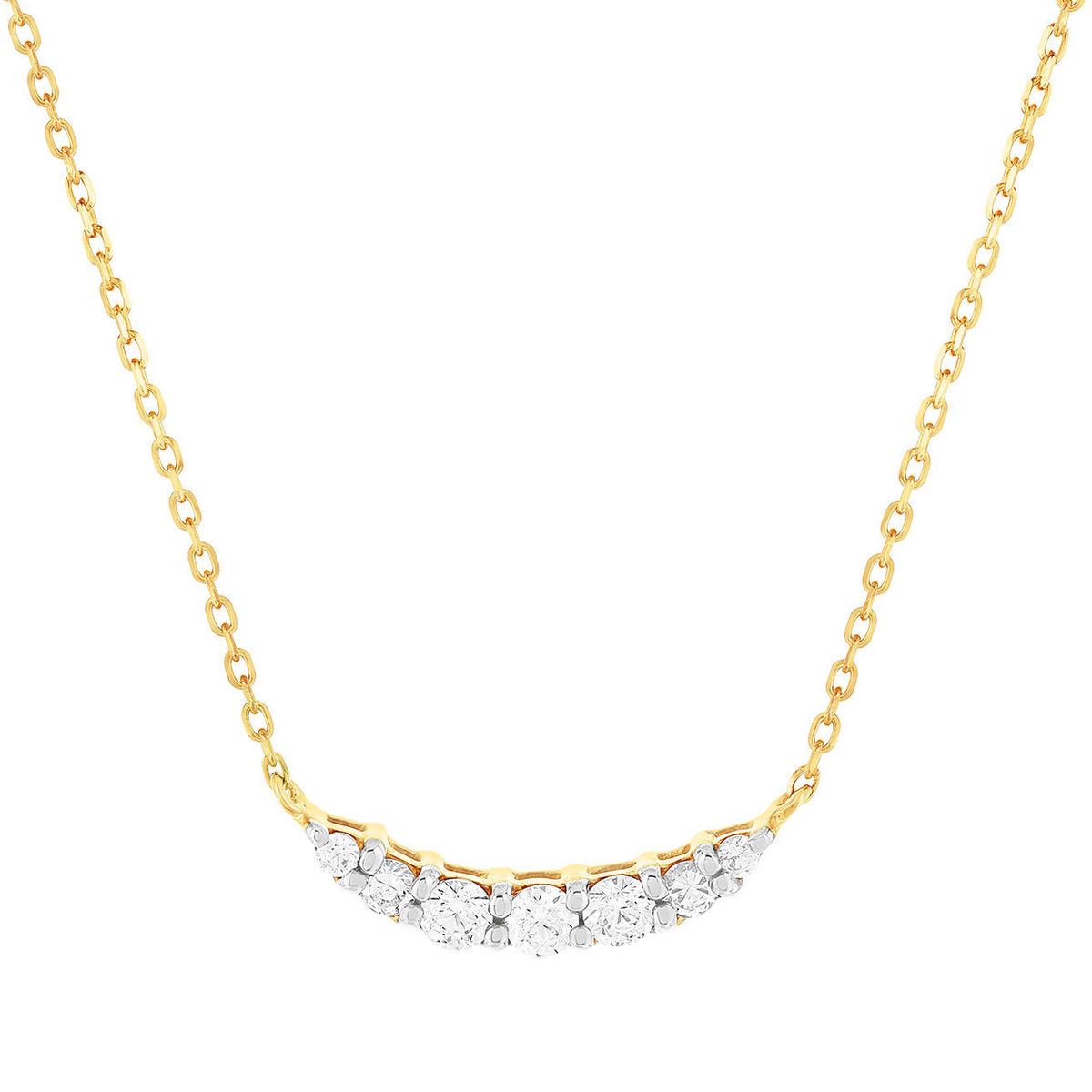 Collier or 375 2 tons 7 zirconias