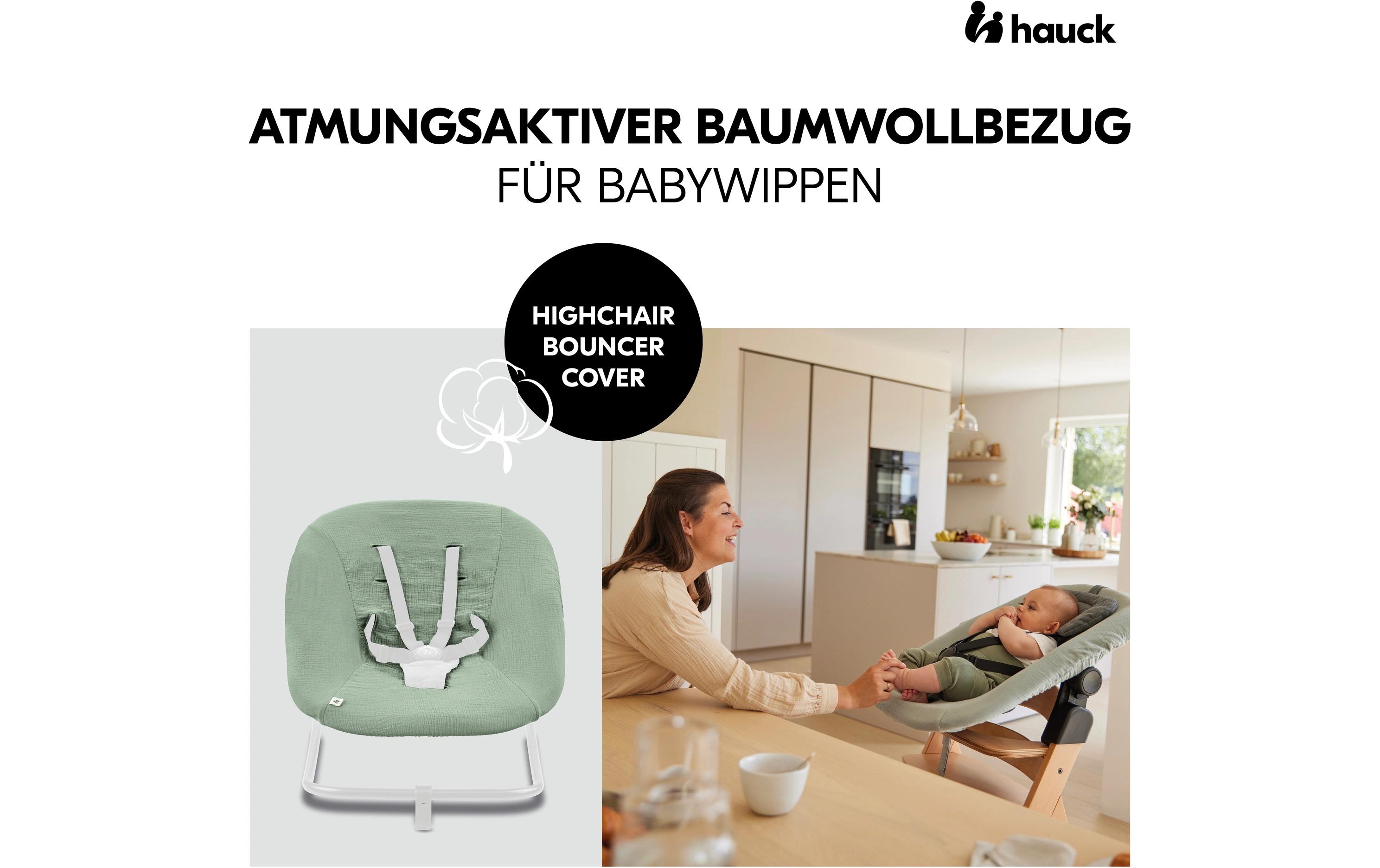 Hochstuhl Bouncer Bezug SageAtmungsaktiver Baumwollbezug für Babywippen