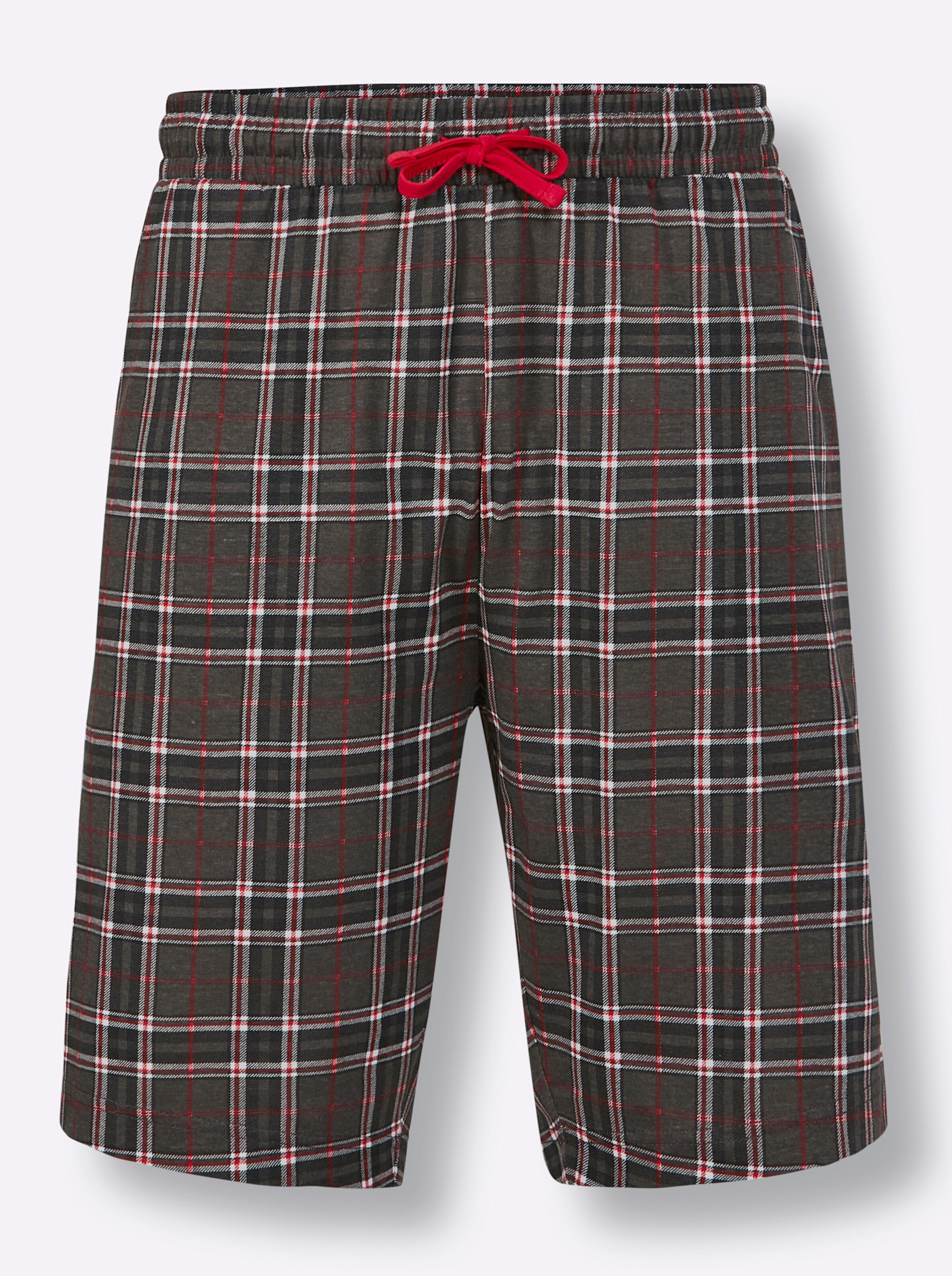 wäschepur men Shorty in rot-schwarz-kariert