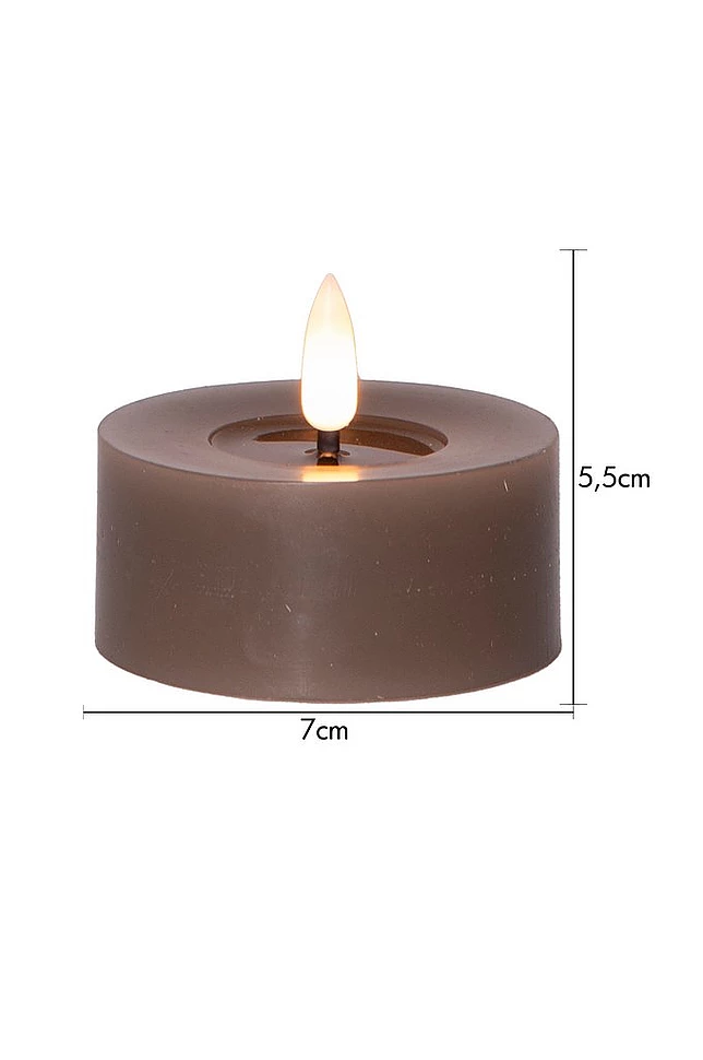 FLOW batteridrevet telys ø 7 cm 2-pakke