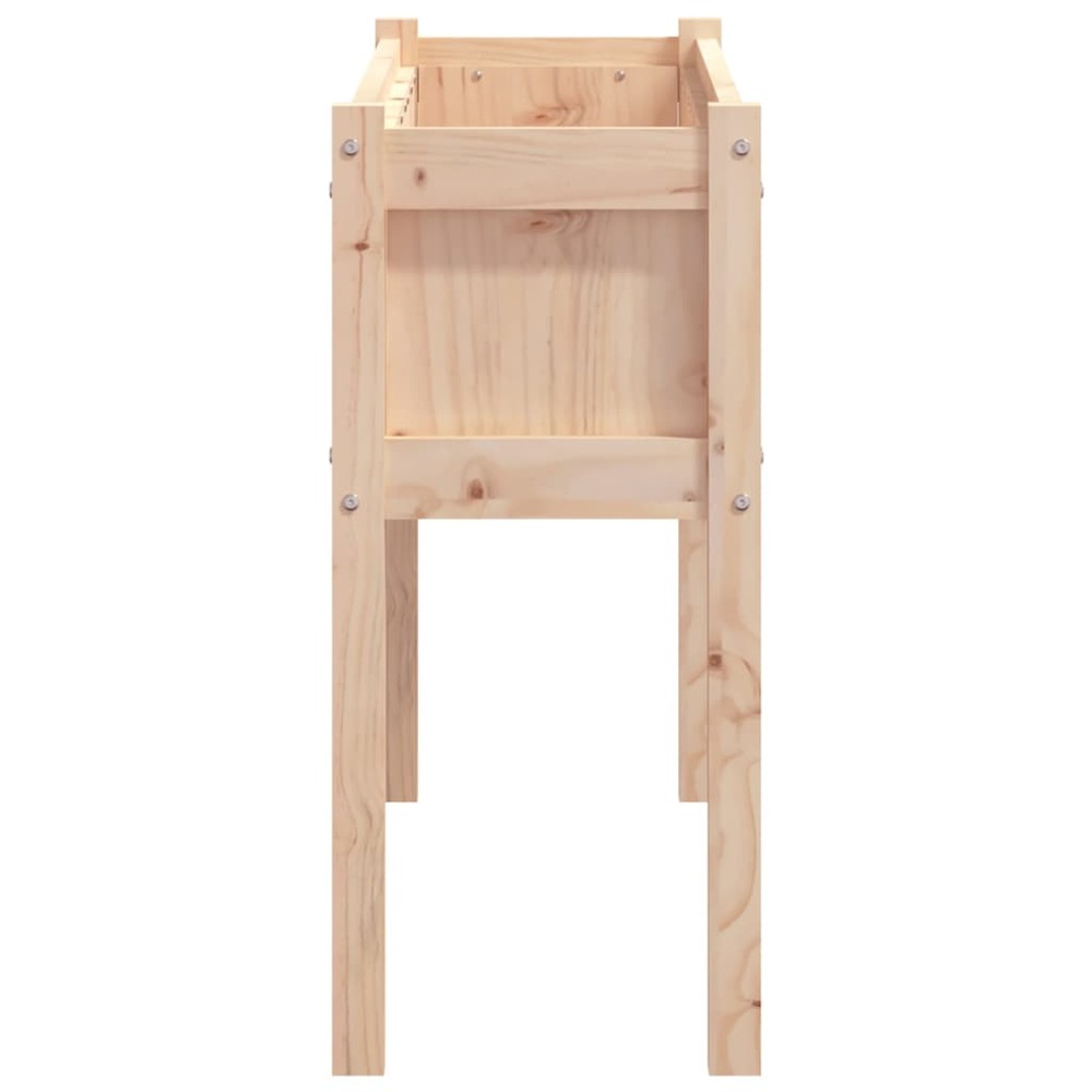 Jardinières 2 pcs avec pieds bois de pin massif
