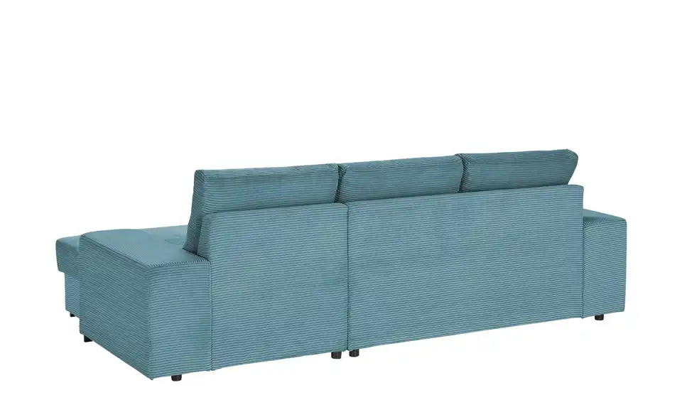 Ecksofa Rome Petrol rechts Cordstoff