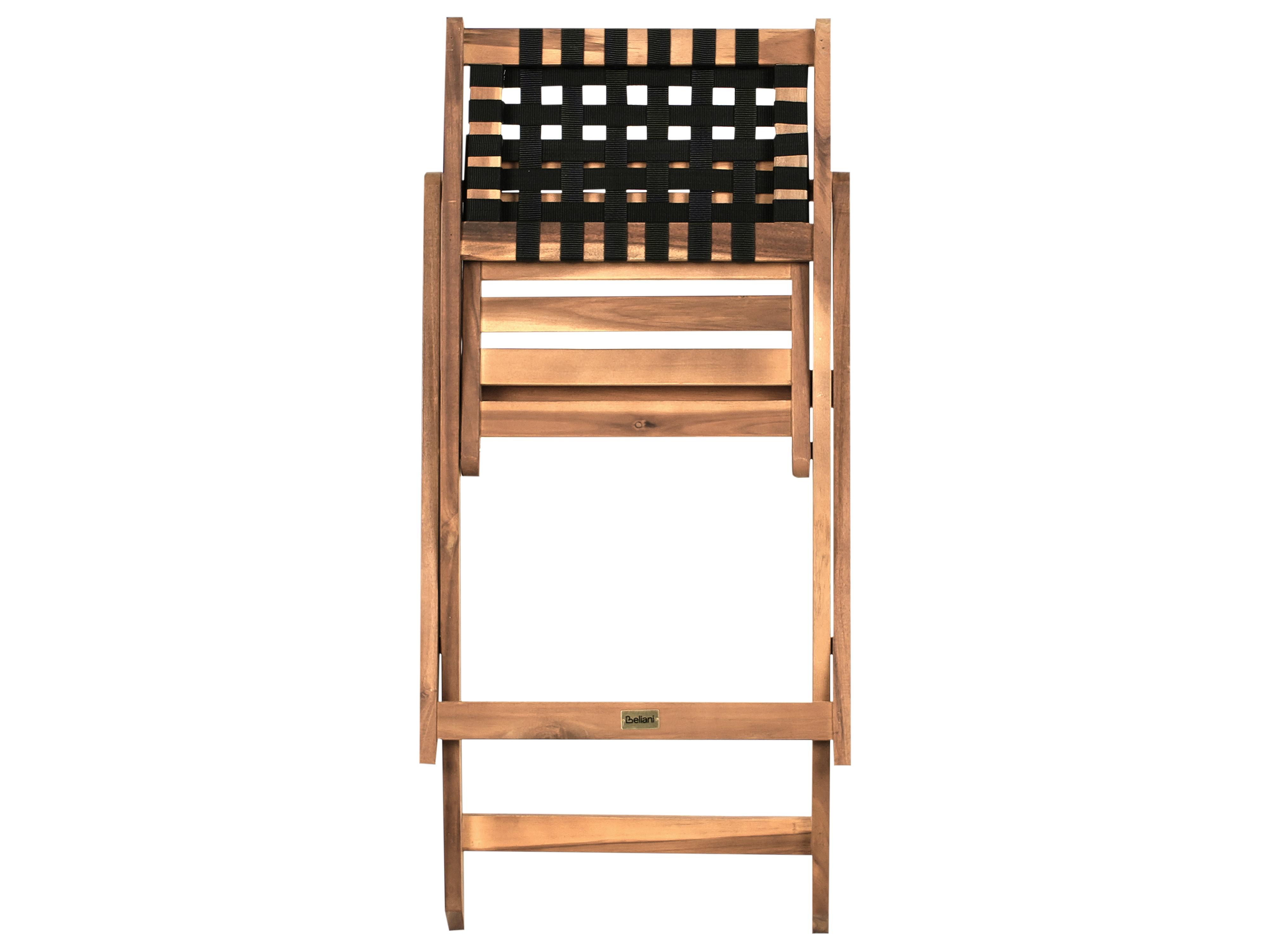 Bistroset CONIOLO Acaciahout Bruin/zwart