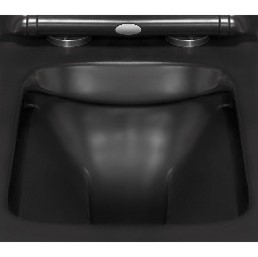 Kerra Tinos randloos toilet met softclose zitting zwart mat