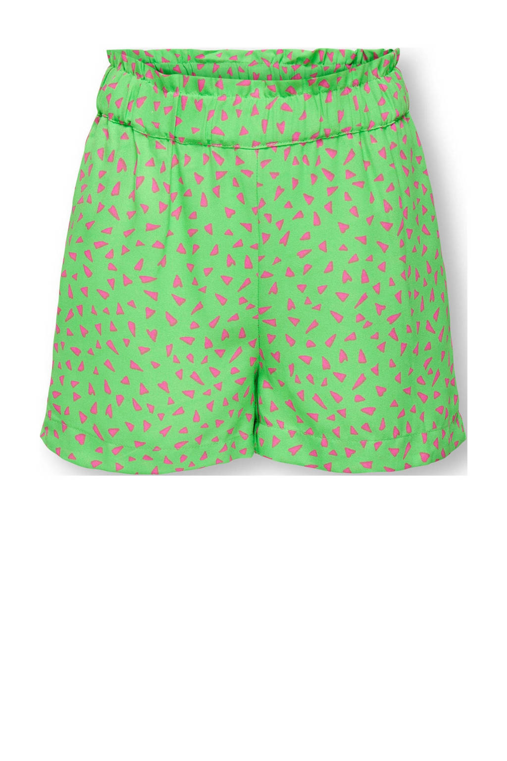 ONLY short KOGLINO met all over print groen/roze